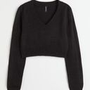 H&M Cropped V Neck Sweater Photo 0