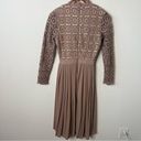 Krass&co Ivy City  Arabella Mauve Lace Dress Midi Pleated Lined Modest Women's Size S Photo 7