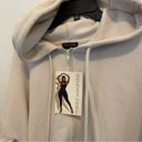 Naked Wardrobe NWT  CROPPED CREAM HOODIE SZ LARGE Photo 1