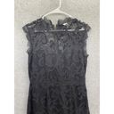 Sans Souci  Women's Dress Black Lace Sheath Size Medium Photo 11