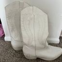 White Cowgirl Boots Size 8.5 Photo 0