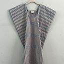 Tuckernuck  Sullivan Mini Blue Stripe Embroidered Canvas Caftan Dress Photo 5