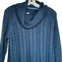 cupio  Cowl Neck Long Blue Sweater Photo 1