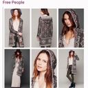 Free People FP  Kai Pom Pom Tassel Cardigan Hooded Long Tie Front Sweater Size S Photo 6