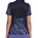 Callaway  Women's Golf Mini Floral Print Zip Polo Shirt Photo 1