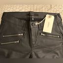 Harper NWT  (Francesca’s) Coated Black Skinny Jeans, zip pockets, ankle zip 10/30 Photo 3