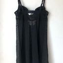 Parisa Vintage Y2K 00s Black Floral Embroidered Sheer Mesh Babydoll 34B Photo 1