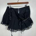 Dolls Kill  Widow SONG OF SADNESS PLEATED SKIRT Medium Lace Goth Witchy Black Photo 4