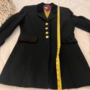 Tommy Hilfiger  Equestrian Blazer Jacket Size 4 Black
Gold Buttons Velvet Trim‎ Photo 13