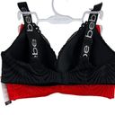 Bebe  2 Pack Red Black Push Up Bra Wirefree New 36C Photo 2