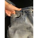 Chico's  1 Platinum Denim Capris Women M 8 Med Wash Mid Rise Pockets Stretch 30x20 Photo 4