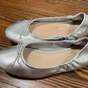 American Eagle  Metallic Ballet Flats with Bow Accent Size 5 Photo 0