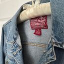 Fossil  Brand Medium Vintage 90's/Y2K Light Wash Jean Jacket Embroidered Floral Photo 3