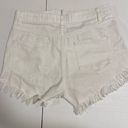 Wild Fable  white high waisted butterfly fringe jean shorts — size 0 Photo 3