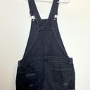 American Eagle  Black Shortalls Overalls Relaxed Fit Jean Shorts Black Small Photo 3