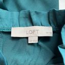 The Loft  Teal Ruffle High Neck Tie Back Tank Top Photo 9