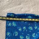 None NEW Floral Flower Capris Cropped Ankle Pants Blue 10 Medium Photo 5