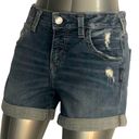 Silver Jeans  Co Denim Boyfriend Distressed Blue Jean Shorts Cuffed Women’s 26 Photo 0