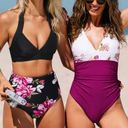 Cupshe NWT  V Neck Floral One Piece Swimsuit Photo 4
