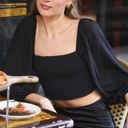 The Row Whimsy Black Cameron Crop Top Photo 0