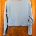 All In Motion  Flex Shirred Cropped Long Sleeve Workout Athleisure XL Blue NWT Photo 5