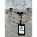 DKNY NWT!  Gray Studded Crew Neck Pullover Sweater XL Photo 3