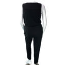 Chico's  Womens Size 2 US 12 L Jumpsuit Black White Tie Waist One Piece Stretch Photo 6