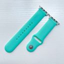 New Turquoise Apple Watch Silicone Sport Band Apple Watch Band Strap 42/44/45mm Blue Photo 3