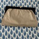 Macy's Vintage Made in Italy for Macy’s Taupe Leather‎ Clutch Photo 2