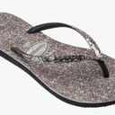 Havaianas Flip Flops Carnaval Black Sparkle Glitter Confetti Photo 0