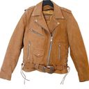 Understated Leather  Brown The Western Dusty Leather Biker Moto Jacket Size Photo 3