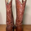 Leather Cowgirl Boots Brown Size 9.5 Photo 3