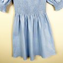 Hill House  Size XS The Athena Nap Dress in Light Blue Metallic Glitter Check Photo 7