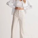 Madewell NEW  The Perfect Vintage Straight Pant Faux Leather Linen Photo 0