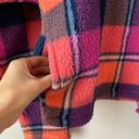 American Eagle  Plaid Crop Teddy Sherpa Fleece Jacket M Photo 5