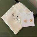 Kate Spade Gold Plated Earrings Cubic Zirconia Retail $49 New With Card Dust Bag Photo 0