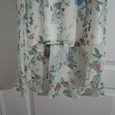 Suzy Shier  white floral botanic print sleeveless chiffon dress high low size XS Photo 3