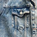 Old Navy Size Large Light-Wash Distressed Denim Jean Jacket. Photo 1