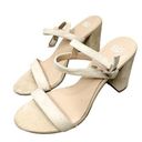 BP  Sandals Womens Size 6.5 Light tan Ankle Strap Leather Open Toe Block Heel Photo 0