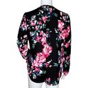 EXPRESS  Shirt Women’s XSmall Black Pink Floral Popover Office Work Career Casual Photo 3