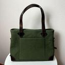 Versacarry Concel Carry Tote Olive Green Brown‎ Leather Trim 14.5"X10" Handbag Photo 0