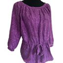 Rebecca Taylor  Purple Silk Blouse‎ Snakeskin Print Size 2 Photo 1