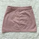 Forever 21 NWOT  Denim Mini Skirt Size S Dusty Rose Pastel Pink Kawaii Buttons Photo 1