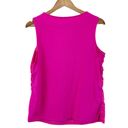 Coldwater Creek  Womens S Sequin Tank Top Fuchsia Hot Pink Knit Woven Stretch Photo 1