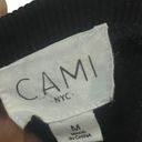 Cami NYC  Leilani Waffle Knit Feminine Henley Top Black Blouse Womens Size Medium Photo 9