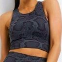 Anthropologie AllFenix |  Longline Blue Black SnakeSkin Print Sports Bra. Size M Photo 0