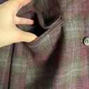 Eddie Bauer  Red Gray Plaid Classic Wool Blazer Jacket Size 4P Photo 7