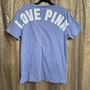 PINK - Victoria's Secret  Campus Lavender White love Pink Logo T Shirt Flawed Large Photo 1