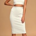 Lulus Two Piece White Bodycon MIDI Dress Photo 0