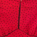 Topshop Red Black heart printed flared crepe long sleeeve mini dress 4 Photo 5